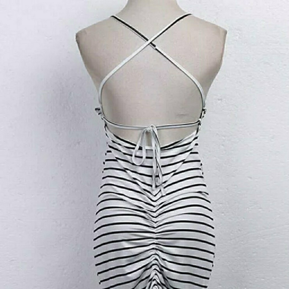 Striped Sexy boho Maxi long dress - Picture 5 of 8